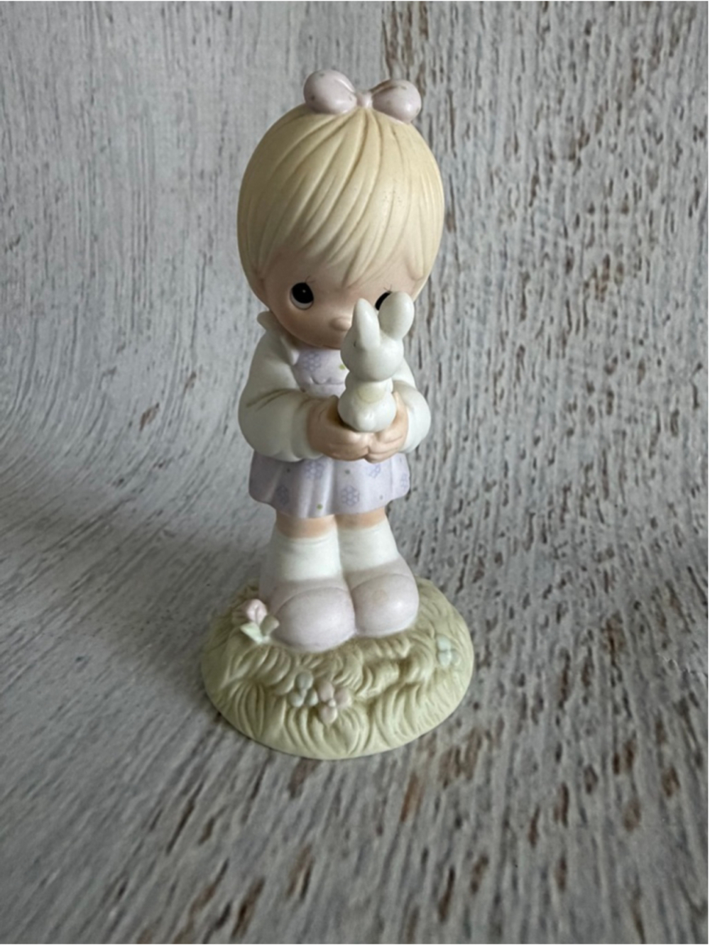 Precious Moments Girl with Bunny "Wishing You A Happy Easter" Figurine on